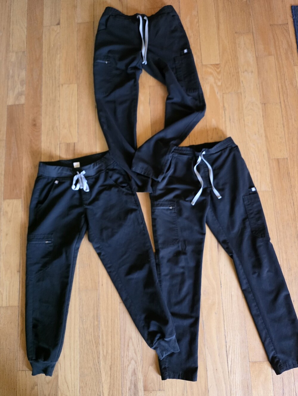 Lot Of 3 Womens Figs XS Black Scrub Pants
